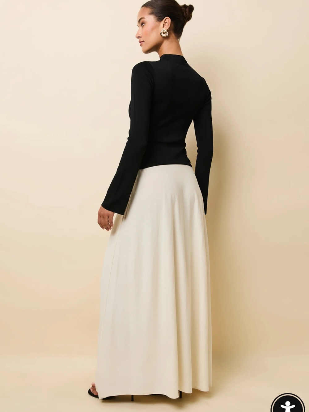 Solid & Striped Soglio Dress Ecru / Noir - Picture 2 of 6